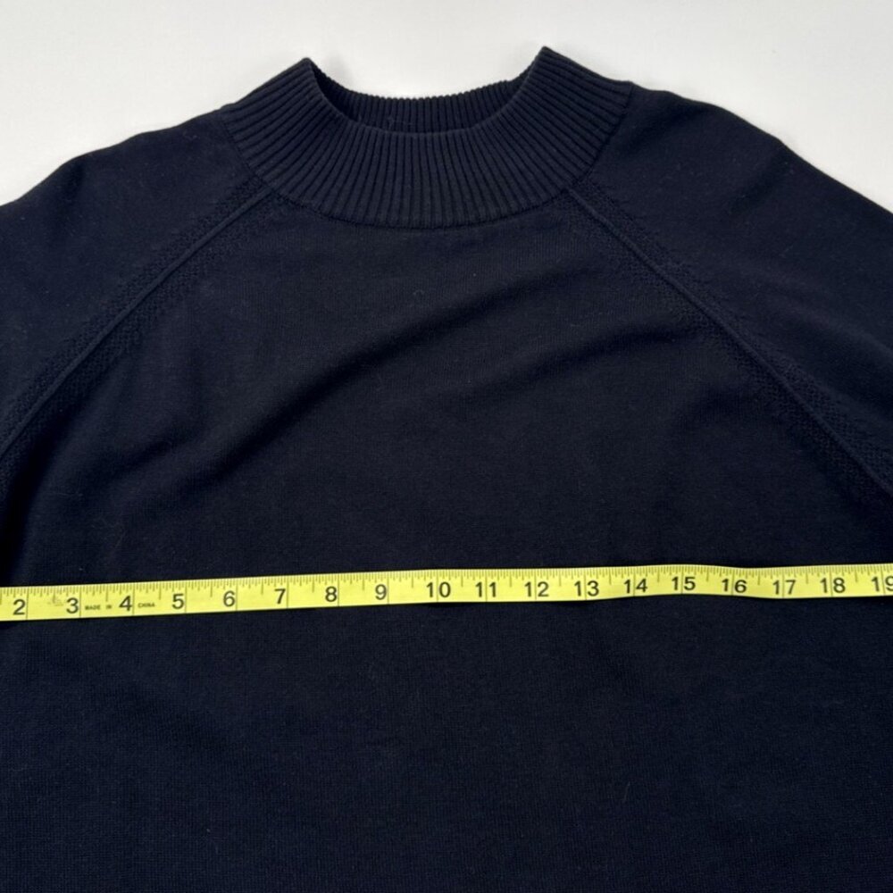 Kim Rogers Sweater Womens Large Black Mock Neck Relaxed Fit Knit Cotton Winter - Picture 10 of 11